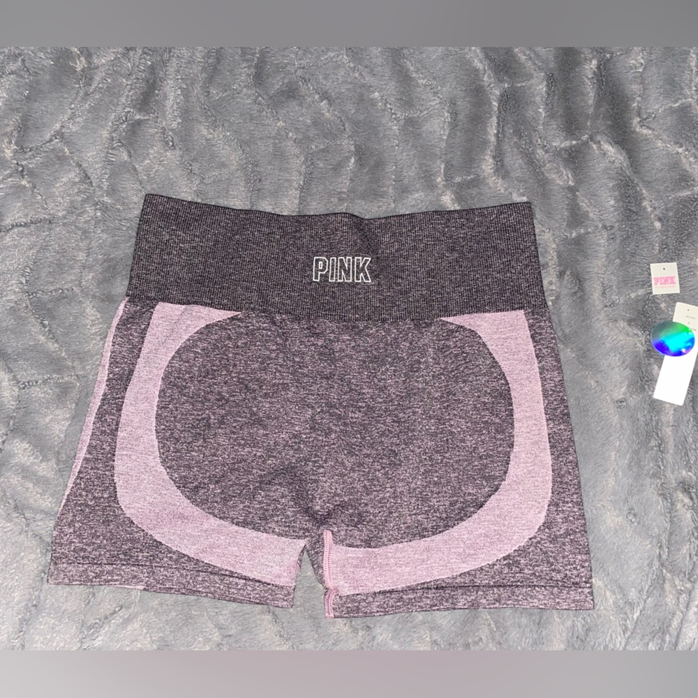 PINK high-waist workout shorts (NWOT)